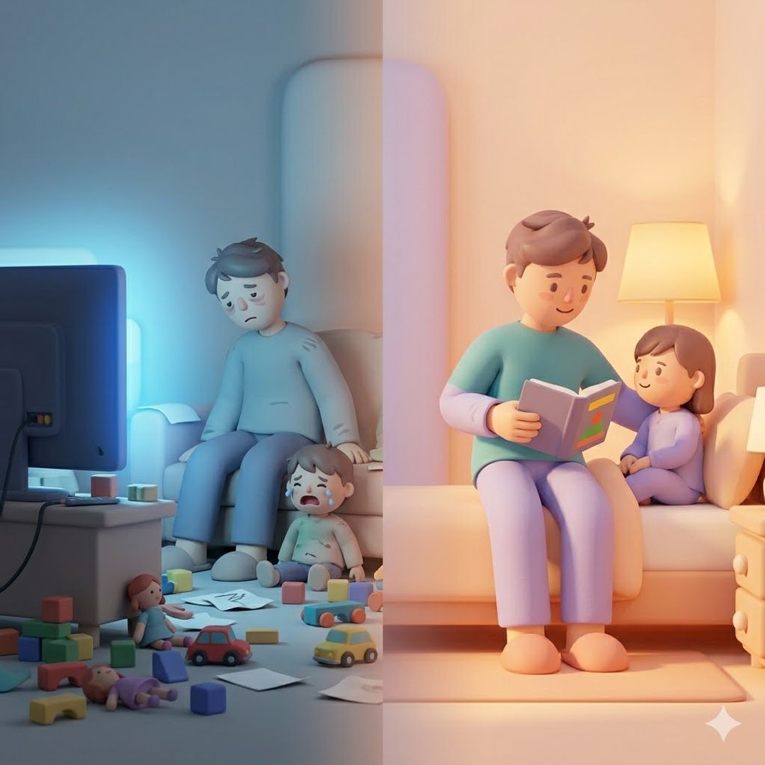 Kontrast chaotického večera a pokojného spánku